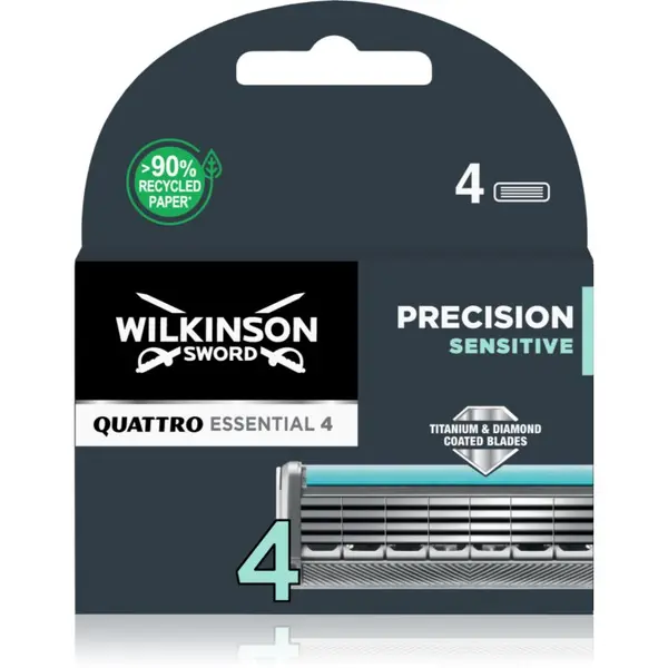 Wilkinson Sword Wilkinson Sword Quattro Essential 4 Titanium Sensitive zamjenske britvice 4 kom