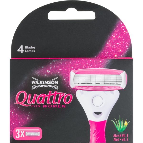 Wilkinson Sword Wilkinson Sword Quattro for Women Aloe & Vit. E zamjenske britvice 3 kom