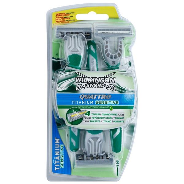 Wilkinson Sword Wilkinson Sword Quattro Titanium Sensitive britvica za jednokratnu uporabu 3 Ks 3 kom