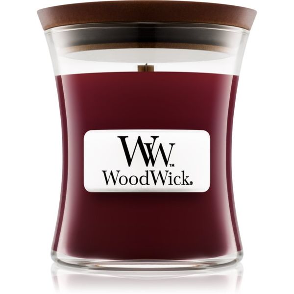 Woodwick Woodwick Black Cherry mirisna svijeća s drvenim fitiljem 85 g