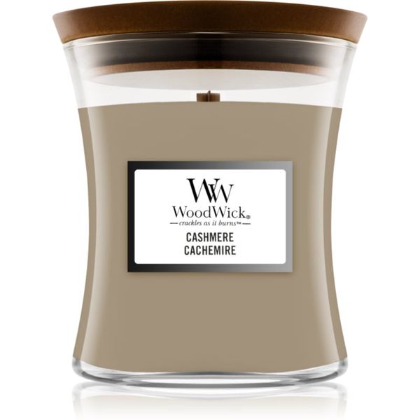 Woodwick Woodwick Cashmere mirisna svijeća s drvenim fitiljem 275 g
