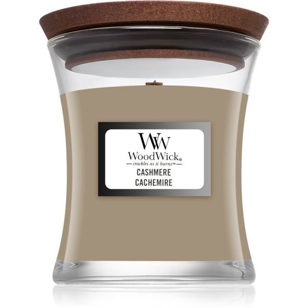 Woodwick Woodwick Cashmere mirisna svijeća s drvenim fitiljem 85 g