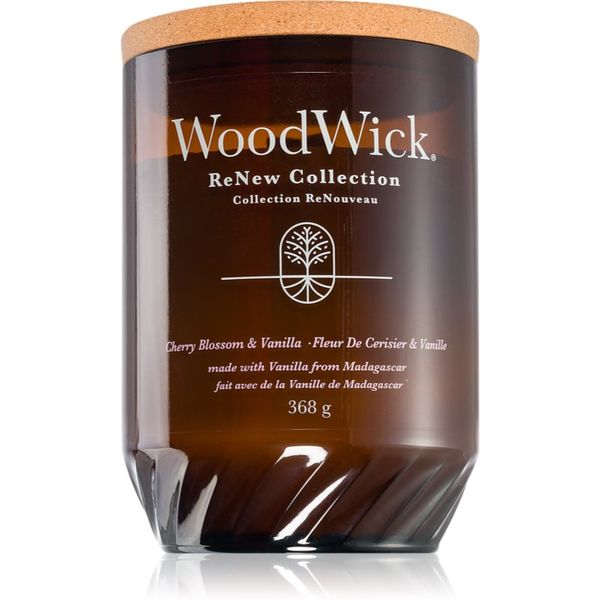 Woodwick Woodwick Cherry Blossom & Vanilla mirisna svijeća s drvenim fitiljem 368 g