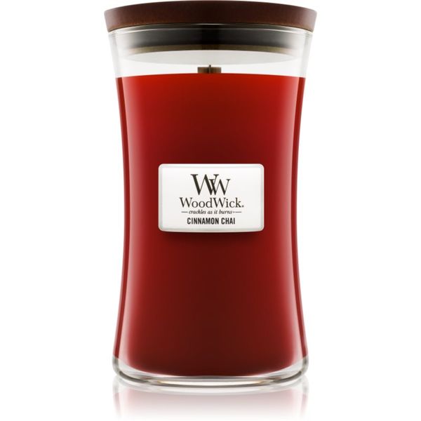 Woodwick Woodwick Cinnamon Chai mirisna svijeća s drvenim fitiljem 609,5 g