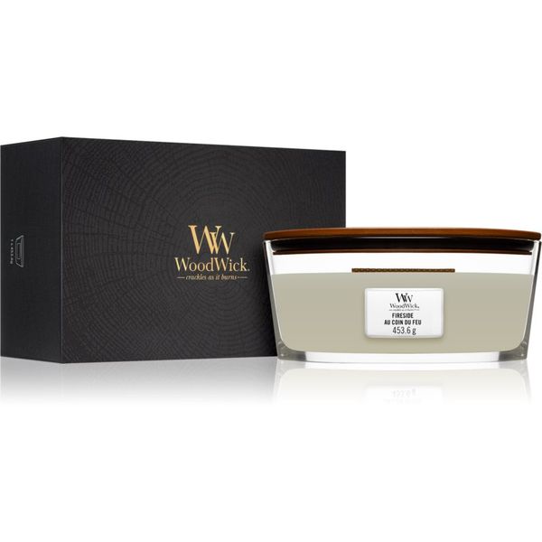 Woodwick Woodwick Fireplace Fireside mirisna svijeća s drvenim fitiljem (hearthwick) (gift box) 453 g
