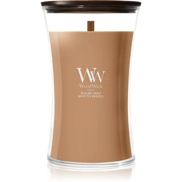 Woodwick Woodwick Hazelnut Roast mirisna svijeća s drvenim fitiljem 610 g