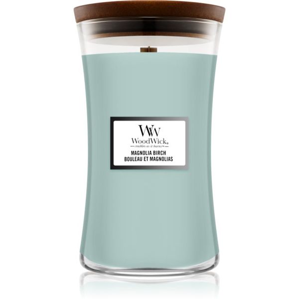 Woodwick Woodwick Magnolia Birch mirisna svijeća s drvenim fitiljem 610 g