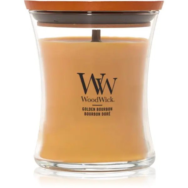 Woodwick Woodwick Opulent Wood Golden Bourbon mirisna svijeća s drvenim fitiljem (hearthwick) 275 g