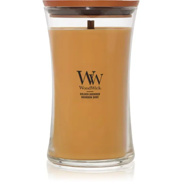 Woodwick Woodwick Opulent Wood Golden Bourbon mirisna svijeća s drvenim fitiljem (hearthwick) 609.5 g
