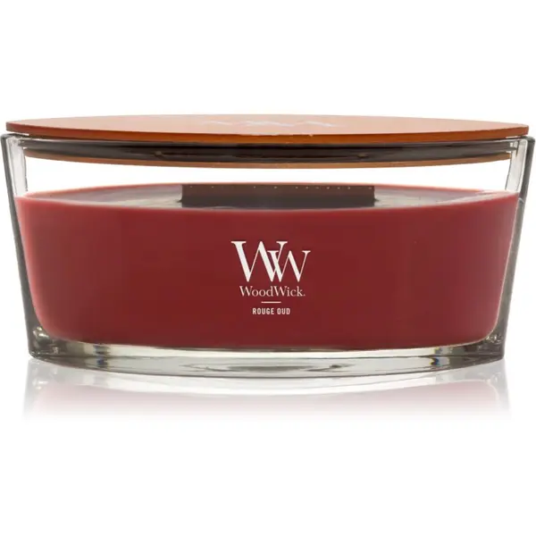 Woodwick Woodwick Opulent Wood Rouge Oud mirisna svijeća s drvenim fitiljem 453.6 g