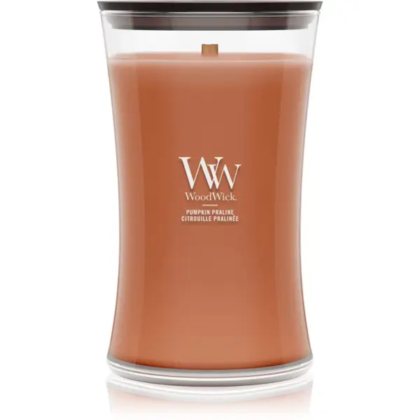 Woodwick Woodwick Pumpkin Praline mirisna svijeća s drvenim fitiljem 610 g