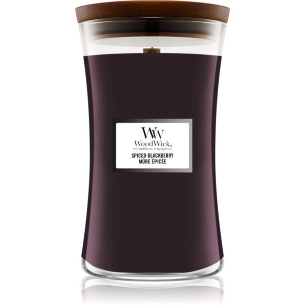 Woodwick Woodwick Spiced Blackberry mirisna svijeća s drvenim fitiljem 609,5 g