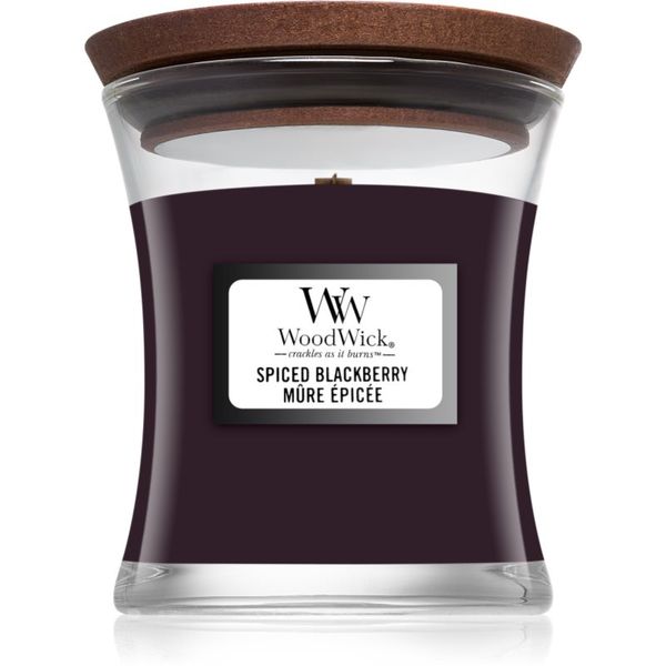 Woodwick Woodwick Spiced Blackberry mirisna svijeća s drvenim fitiljem 85 g