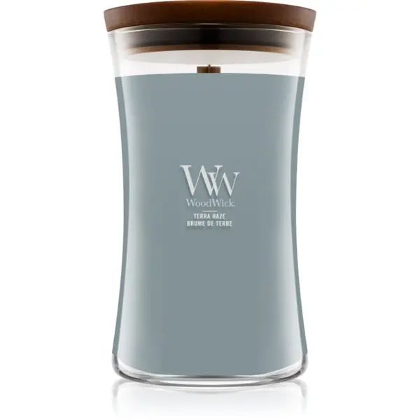 Woodwick Woodwick Terra Haze mirisna svijeća s drvenim fitiljem 610 g