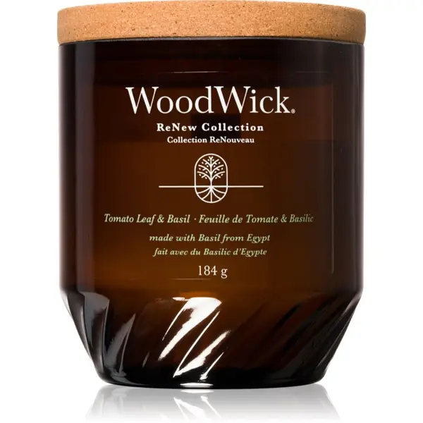 Woodwick Woodwick Tomato Leaf & Basil mirisna svijeća 184 g