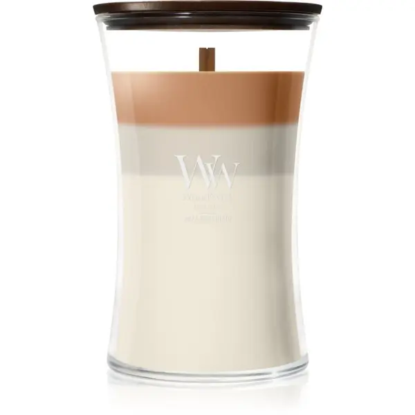 Woodwick Woodwick Trilogy Café Macchiato mirisna svijeća s drvenim fitiljem 610 g
