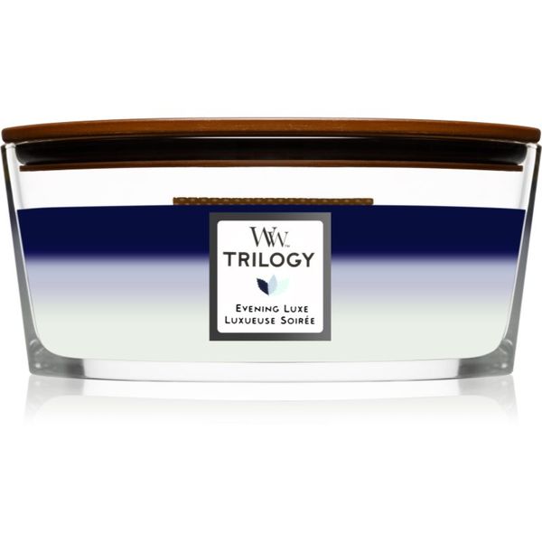 Woodwick Woodwick Trilogy Evening Luxe mirisna svijeća s drvenim fitiljem (hearthwick) 453,6 g