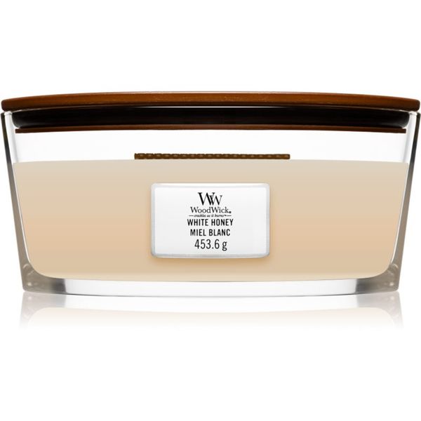 Woodwick Woodwick White Honey mirisna svijeća s drvenim fitiljem (hearthwick) 453 g