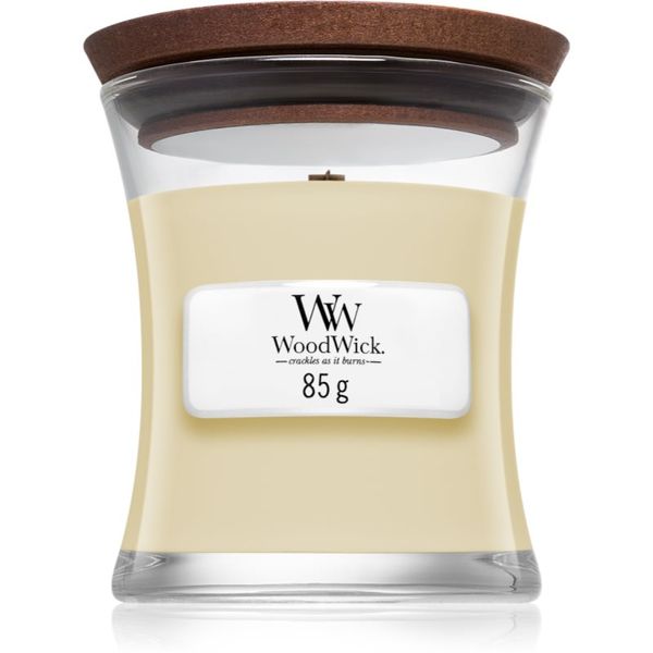 Woodwick Woodwick White Teak mirisna svijeća s drvenim fitiljem 85 g