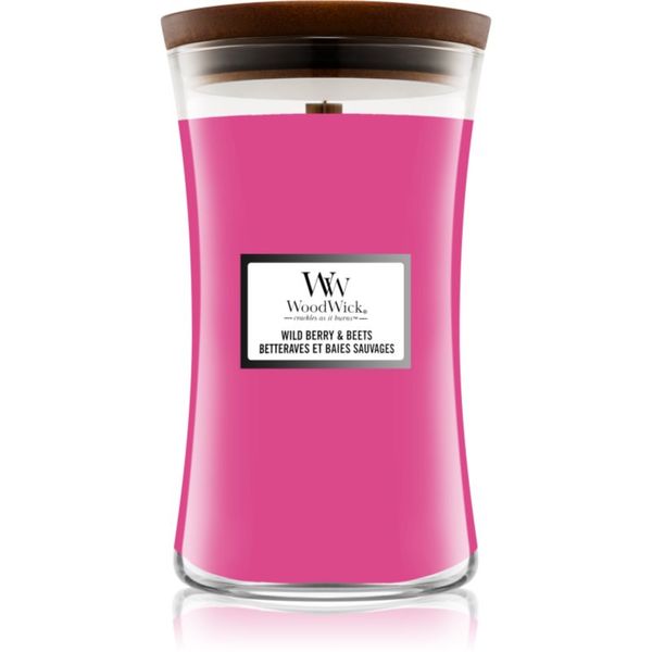 Woodwick Woodwick Wild Berry & Beets mirisna svijeća s drvenim fitiljem 609,5 g