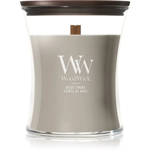 Woodwick Woodwick Wood Smoke mirisna svijeća s drvenim fitiljem 275 g