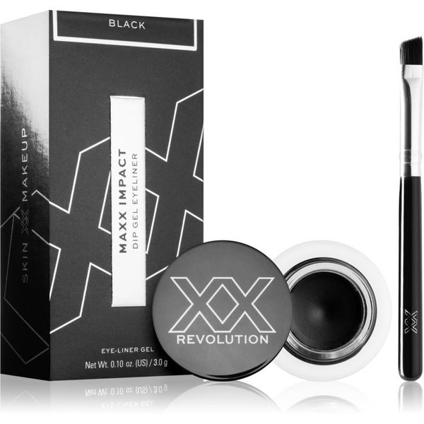 XX by Revolution XX by Revolution MAXX IMPACT tuš za oči u gelu s kistom nijansa Black 3 g