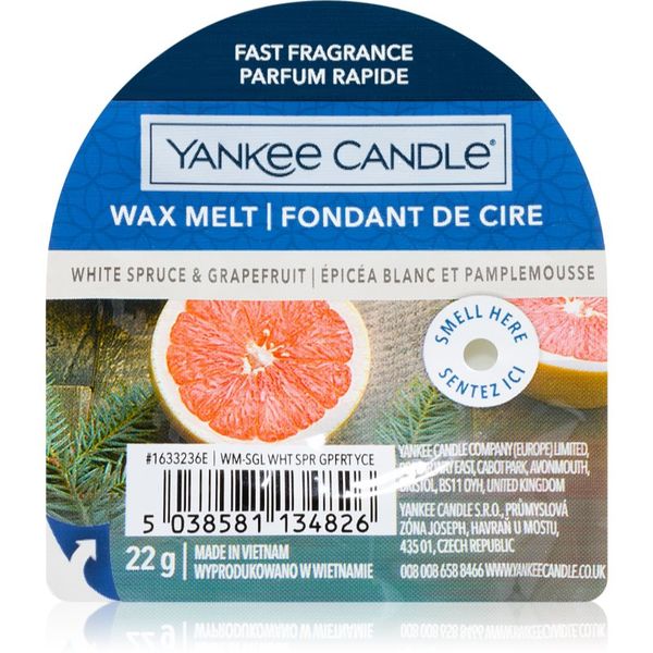 Yankee Candle Yankee Candle White Spruce & Grapefruit vosak za aroma lampu 22 g