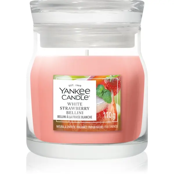 Yankee Candle Yankee Candle White Strawberry Bellini mirisna svijeća Signature 110 g