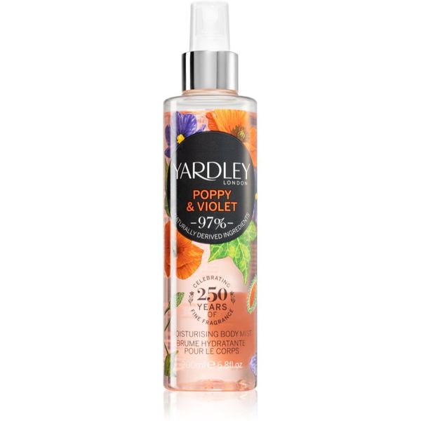 Yardley Yardley Poppy & Violet hidratantni sprej za tijelo za žene 200 ml
