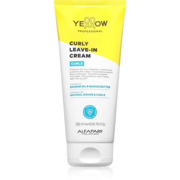 Yellow Professional Yellow Professional Curls Curly Leave-in Cream krema bez ispiranja za valovitu i kovrčavu kosu 200 ml