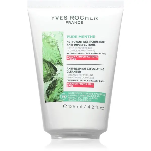 Yves Rocher Yves Rocher Pure Menthe nježni gel za čišćenje s piling učinkom 125 ml