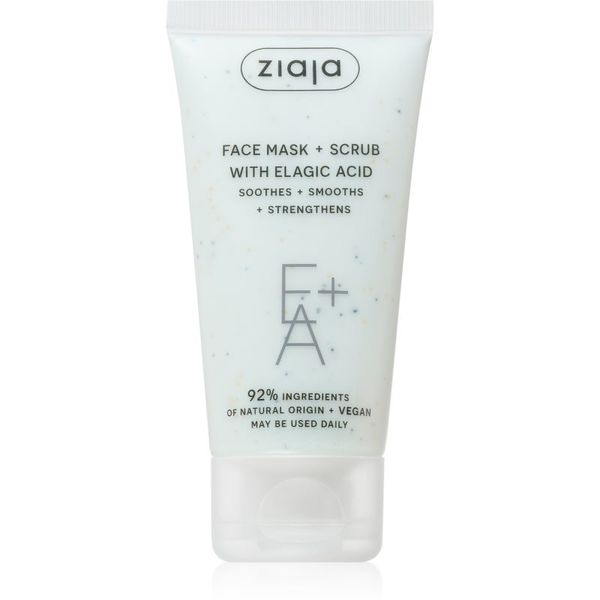 Ziaja Ziaja Face Mask + Scrub with Elagic Acid maska za piling 55 ml