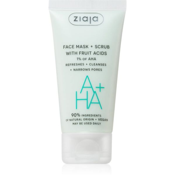 Ziaja Ziaja Face Mask + Scrub with Fruit Acids maska za piling 55 ml