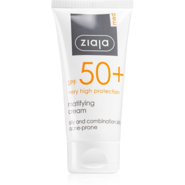 Ziaja Med Ziaja Med Protecting UVA + UVB matirajuća krema za sunčanje za lice SPF 50+ 50 ml