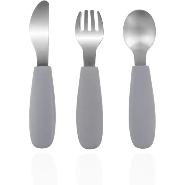 Zopa Zopa Silicone Children's Cutlery pribor za djecu 6 m+ Dove Grey 3 kom