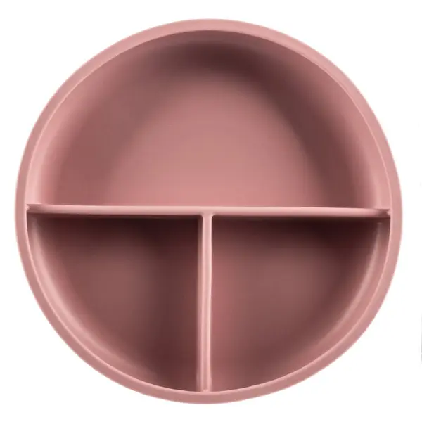 Zopa Zopa Silicone Divided Plate tanjur s pregradama s vakuumskim držačem Old Pink 1 kom