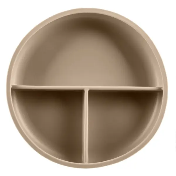 Zopa Zopa Silicone Divided Plate tanjur s pregradama s vakuumskim držačem Sand Beige 1 kom