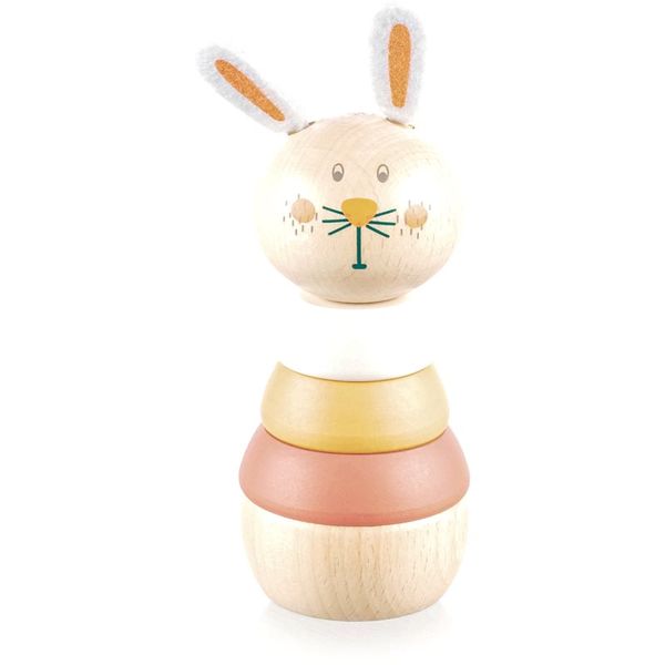 Zopa Zopa Wooden Rings Toy animal životinjica za slaganje od drva Rabbit 1 kom