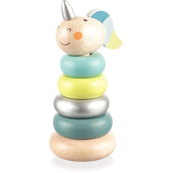 Zopa Zopa Wooden Unicorn kolutovi za slaganje od drva Blue 1 kom