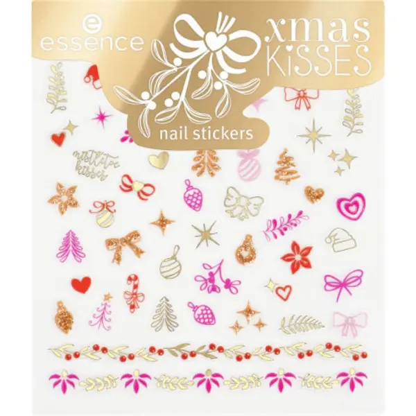 essence essence Xmas KiSSES Nail Stickers - 01 Mistletoe Magic, Stick Around!