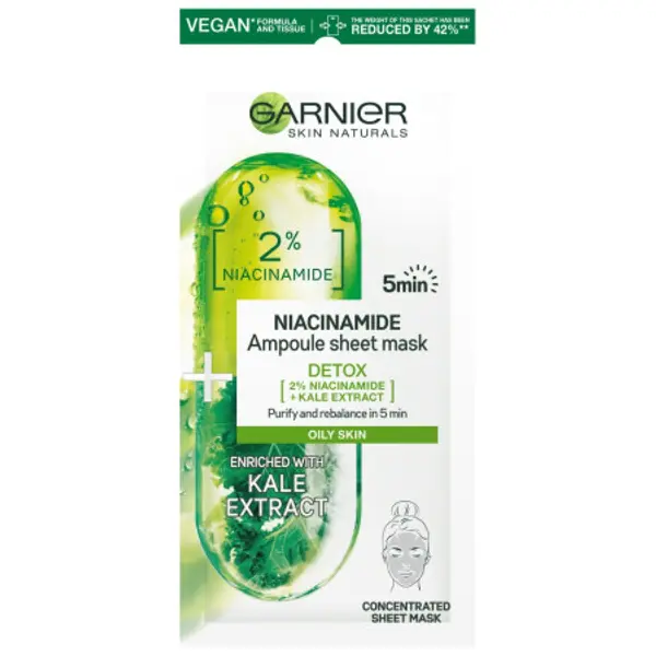 Garnier Garnier maska - Skin Naturals Ampoule Sheet Mask With Niacinamide For Oily Skin