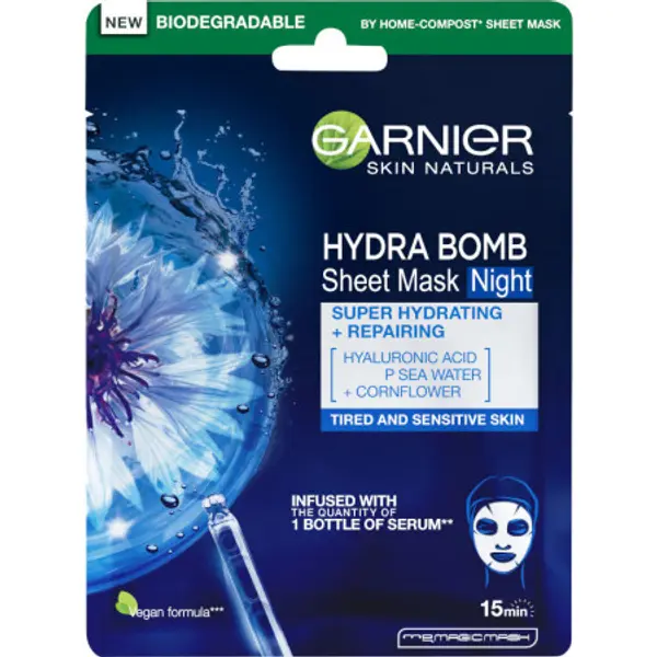Garnier Garnier maska - Skin Naturals Hydra Bomb Tissue Mask Night Night-Time Face Mask