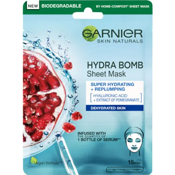 Garnier Garnier maska - Skin Naturals Tissue Mask Moisture + Aqua Bomb Face Mask