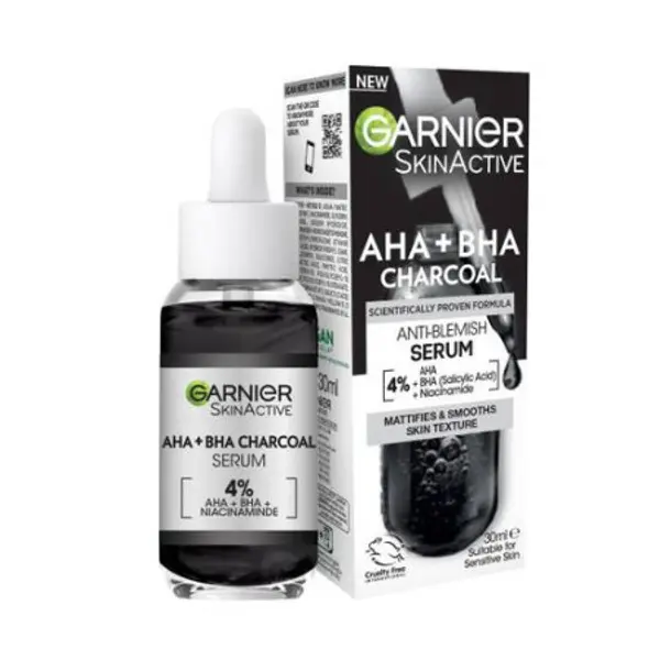 Garnier Garnier serum - 4% AHA + BHA & Niacinamide Charcoal Face Serum