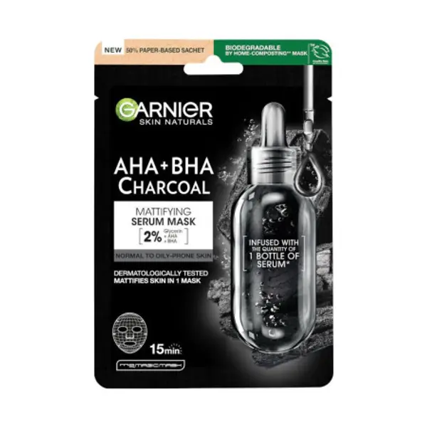 Garnier Garnier Skin Naturals maska za tkivo s ugljenom - Charcoal Tissue Mask
