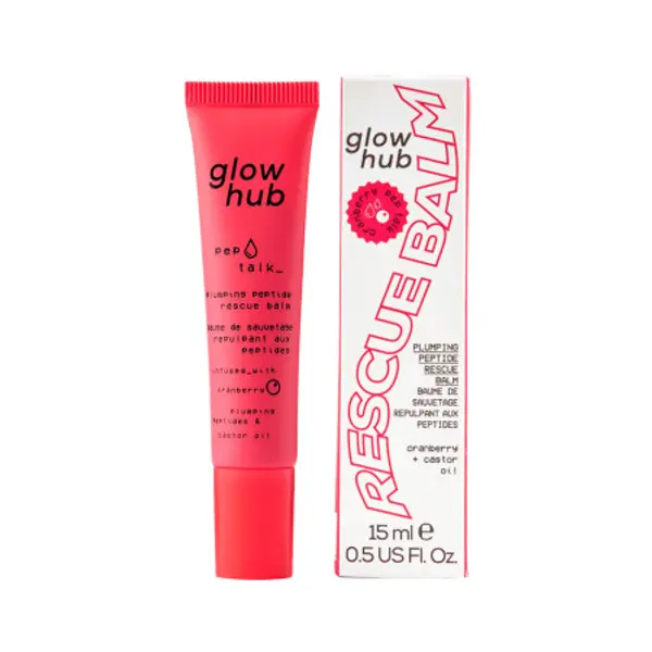 Glow Hub Glow Hub Plumping peptidni balzam za spašavanje Pep Talk Plumping Peptide Rescue Balm - Cranberry