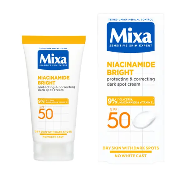 Mixa Mixa zaštitna krema i krema za sprječavanje pigmentnih mrlja - Niacinamide Bright Cream SPF50