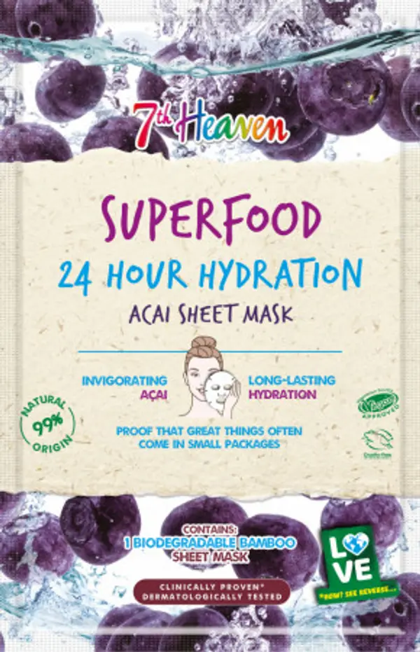 Montagne Jeunesse (7th Heaven) Montagne Jeunesse 24H Hydration Acai Sheet Mask