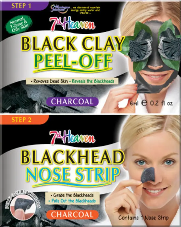Montagne Jeunesse (7th Heaven) Montagne Jeunesse  traka za mitesere u nosu Black Clay Peel-Off / Blackhead Nose Strip