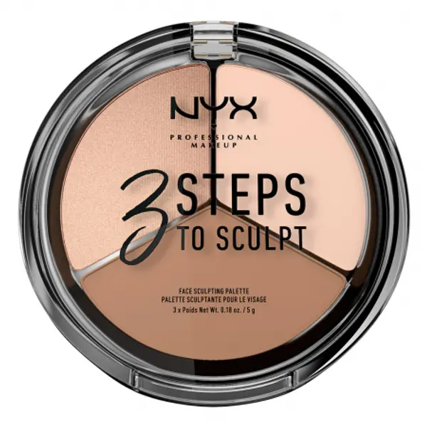 NYX Professional Makeup NYX Professional Makeup - 3 Steps To Sculpt Face Sculpting Palette – Fair (3STS01)